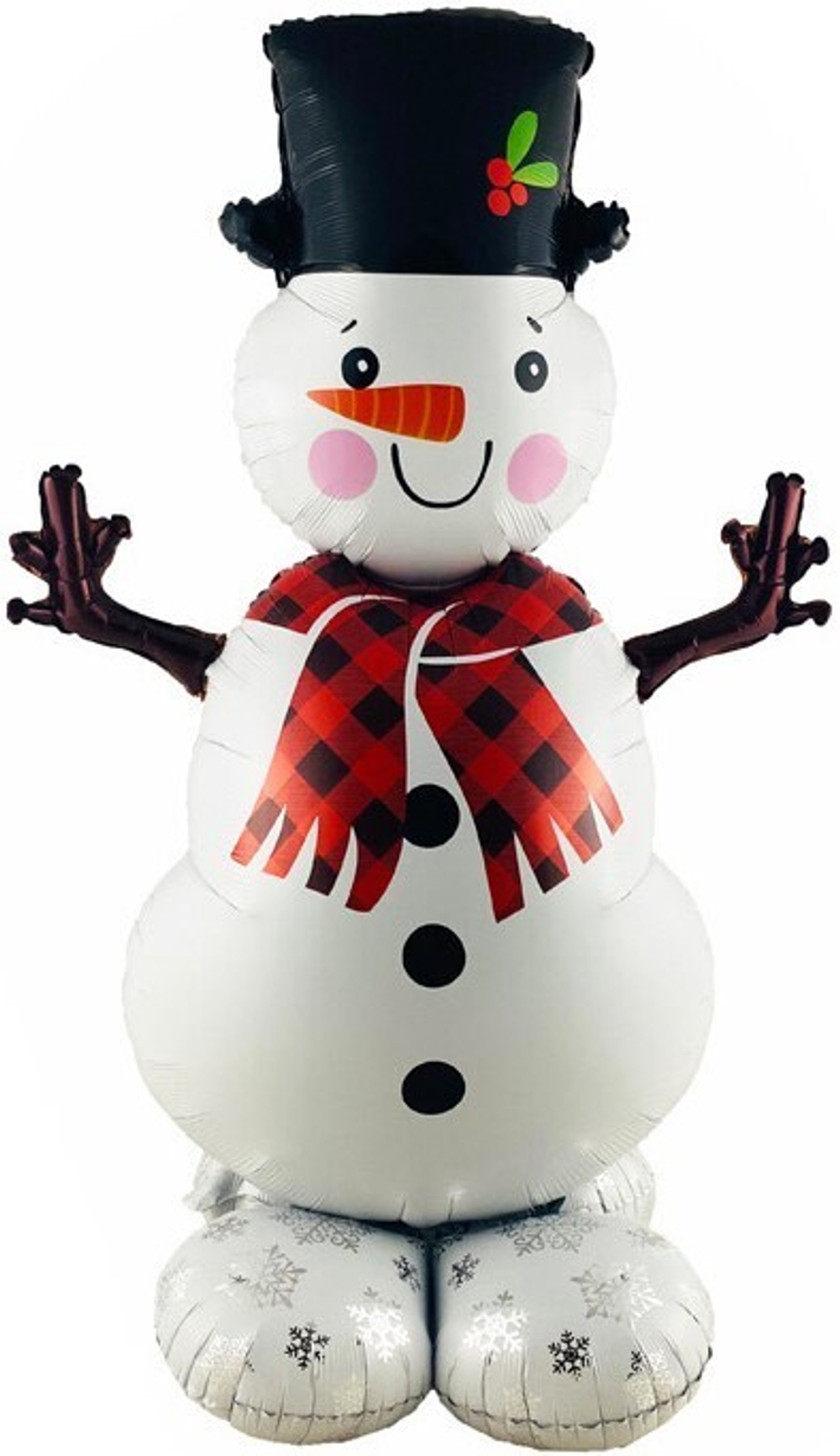 Шар 3D (43''/109 см) Фигура на подставке, Снеговик