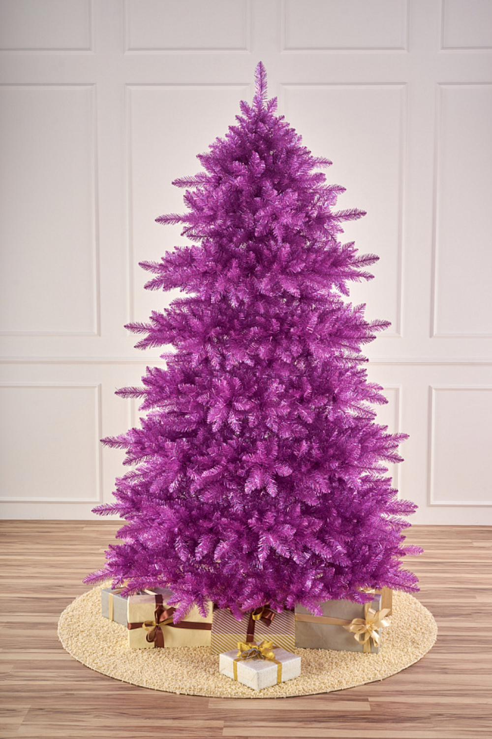 Ель искусственная Барокко Сиреневая 1,8 м подставка металл Пленка ПВХ МаксКристмас