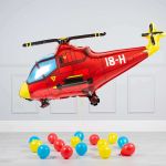 F Шар фигура вертолет (красный) 38"/97 см (БГ-21)