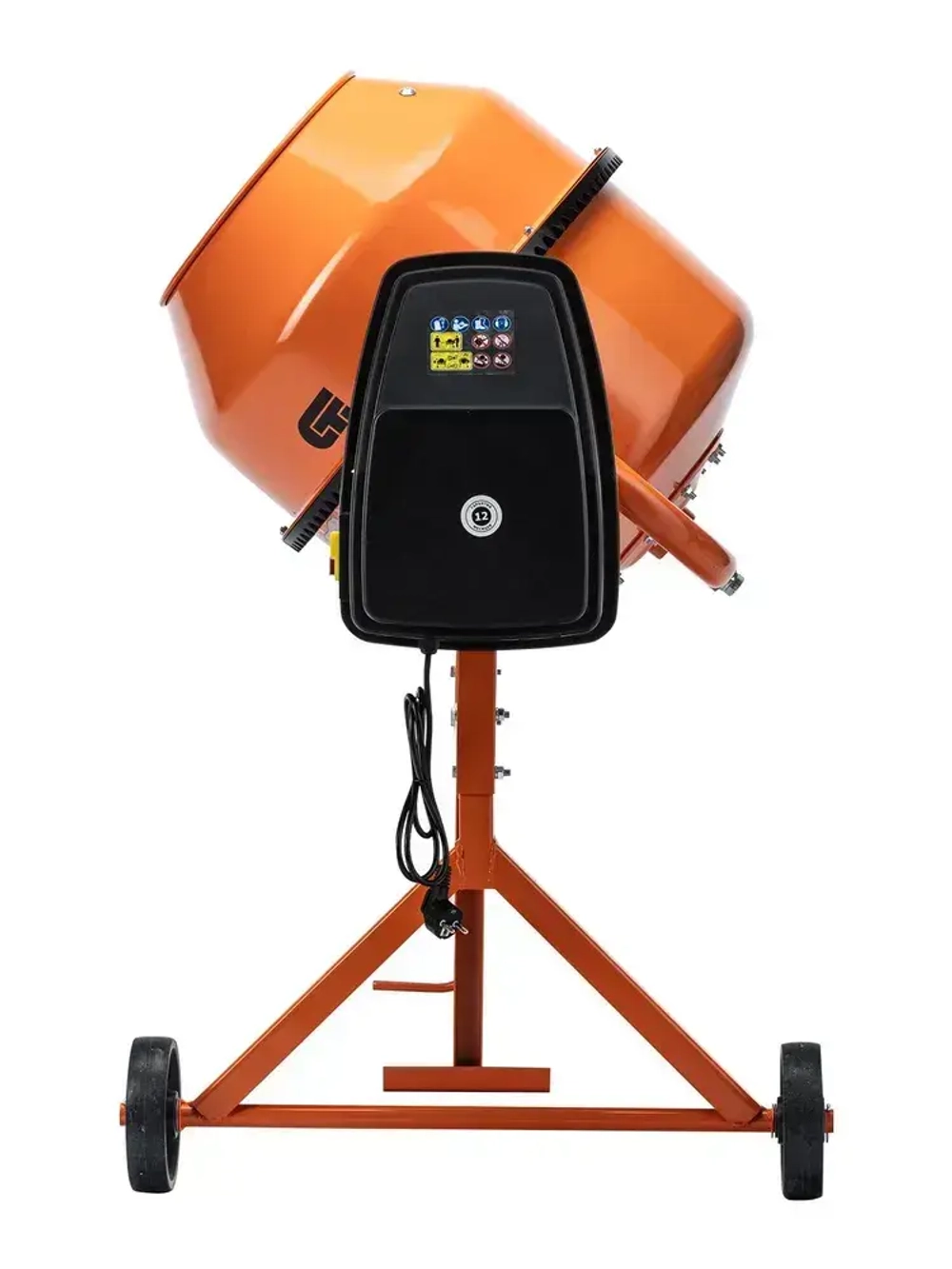 Бетономешалка строительная СИБРТЕХ, БСН-130П, 130 л объем бака и 500 Вт мощность, полиамидный венец и поликлиновый ремень, защита от перегрева и случайного пуска, без редуктора, бетоносмеситель, 95516