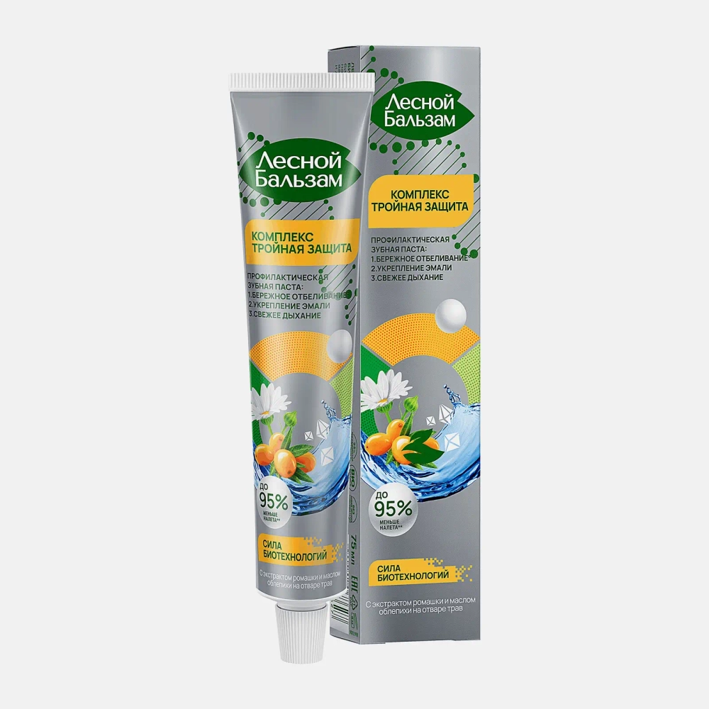 Зубная паста Лесной бальзам Основной уход за деснами и зубами 75мл
