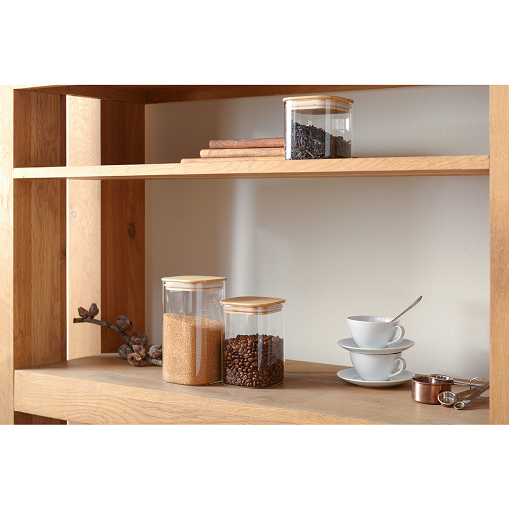 Банка для хранения smart solutions с крышкой из бамбука, 1400 мл