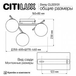 Потолочная люстра Citilux Dorsy CL223131