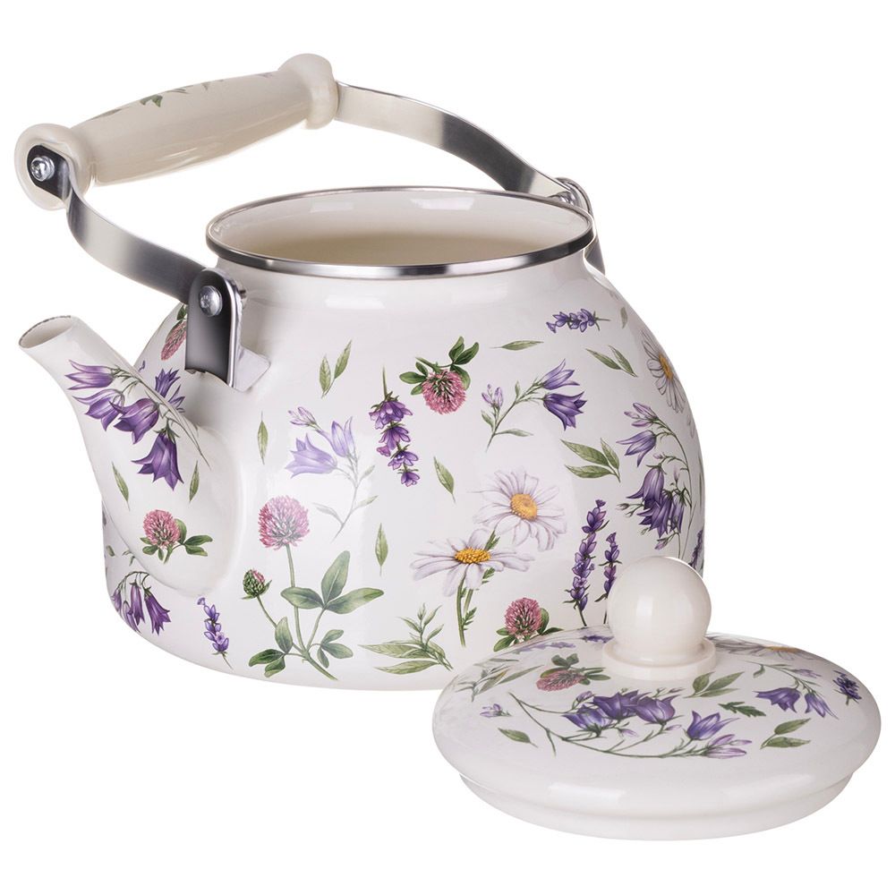 ЧАЙНИК AGNESS ЭМАЛИРОВАННЫЙ СЕРИЯ "FLOWER STORY", 2,6 Л