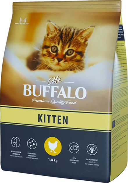 Mr.Buffalo 1.8кг Kitten Сухой корм для котят Курица