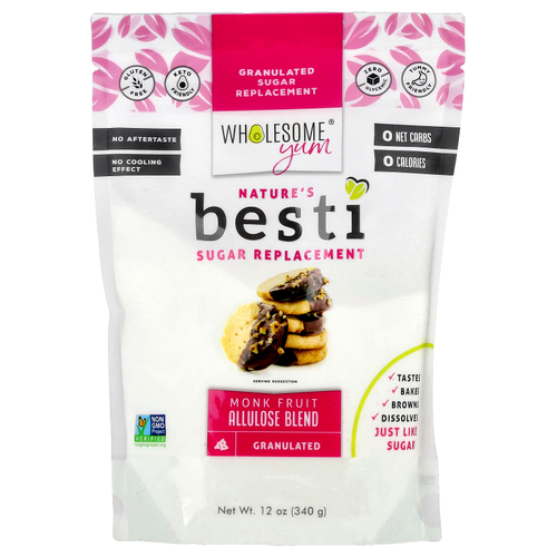 Wholesome Yum, Besti, заменитель сахара в гранулах, смесь аллулозы из плодов архата, 340 г (12 унций)