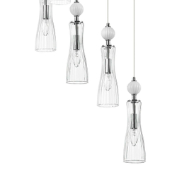 8268/7A NEOCLASSI LN26 159 хром/белый/прозрачный, металл/керамика/стекло Люстра каскадная Е14 7*40W 220V EMILY