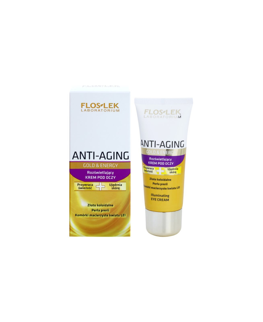 FlosLek Laboratorium Anti-Aging Gold & Energy - осветляющий крем для области вокруг глаз /   30  ml  / GTIN 5905043004549