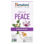 Himalaya, Hello Peace, средство для снятия стресса, 60 вегетарианских капсул