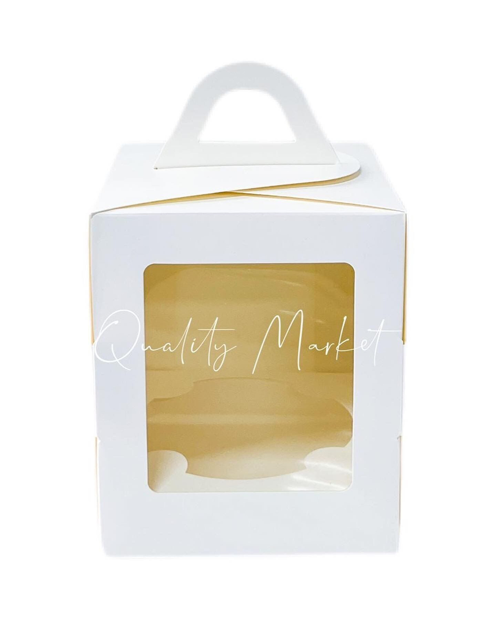 Коробка под пряничный домик и кулич,185*185*230 мм картон (белая), 10шт