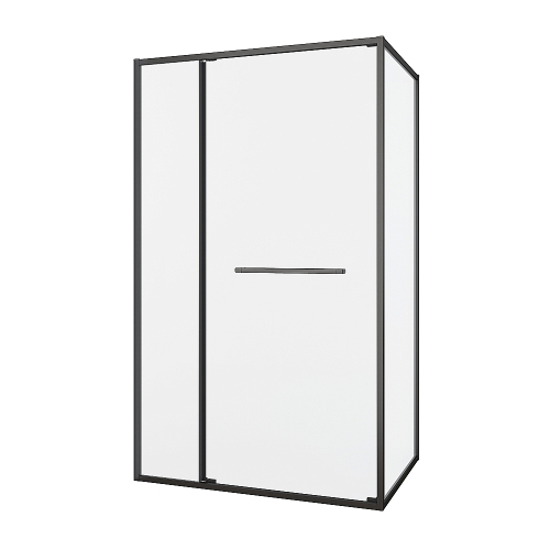 Душевой уголок Black&White Stellar Wind 120х90 11801290GM профиль оружейная сталь/стекло прозрачное