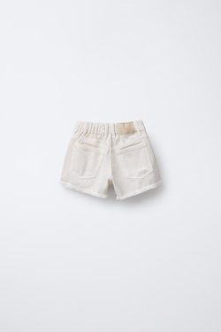 ZARA ДЖИНСОВЫЕ ШОРТЫ, БЕЖЕВЫЙ