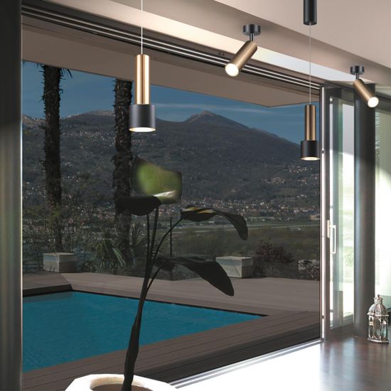 358982 OVER NT22 328 бронза светлая/черный Светильник светодиодный накладной, провод 2м IP20 LED 4000K 15W 220V ALBA