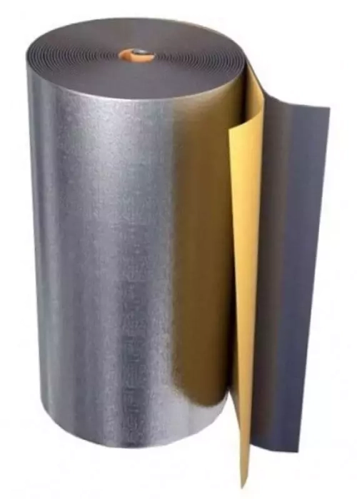 Изоляция Energoflex Black Star Duct AL 8мм / 1м, в рулоне 12м, самоклеящаяся, с алюминиевым покрытием (EFXR08112BSDUCAL)