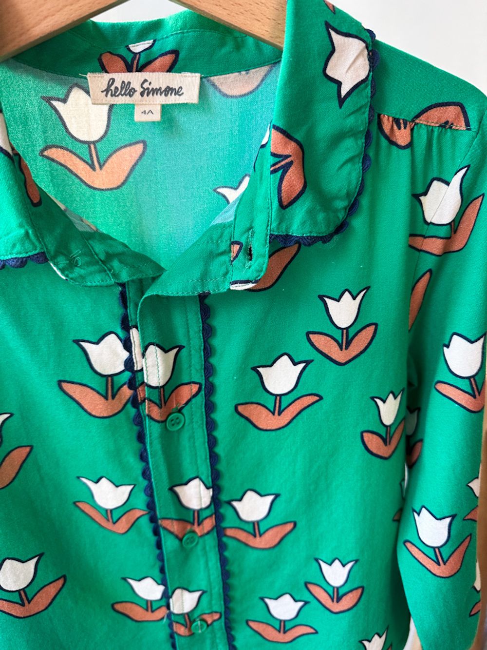 Блузка Hello Simone из хлопка с вискозой, 104