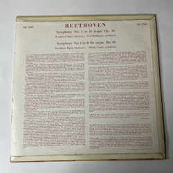 Винтажная виниловая пластинка LP Beethoven Бетховен, Frankfurt Opera Orchestra, Carl Bamberger, Walter Goehr Симфония Symphony No.2 In D, Symphony No.4 In B Flat (Англия 1962)