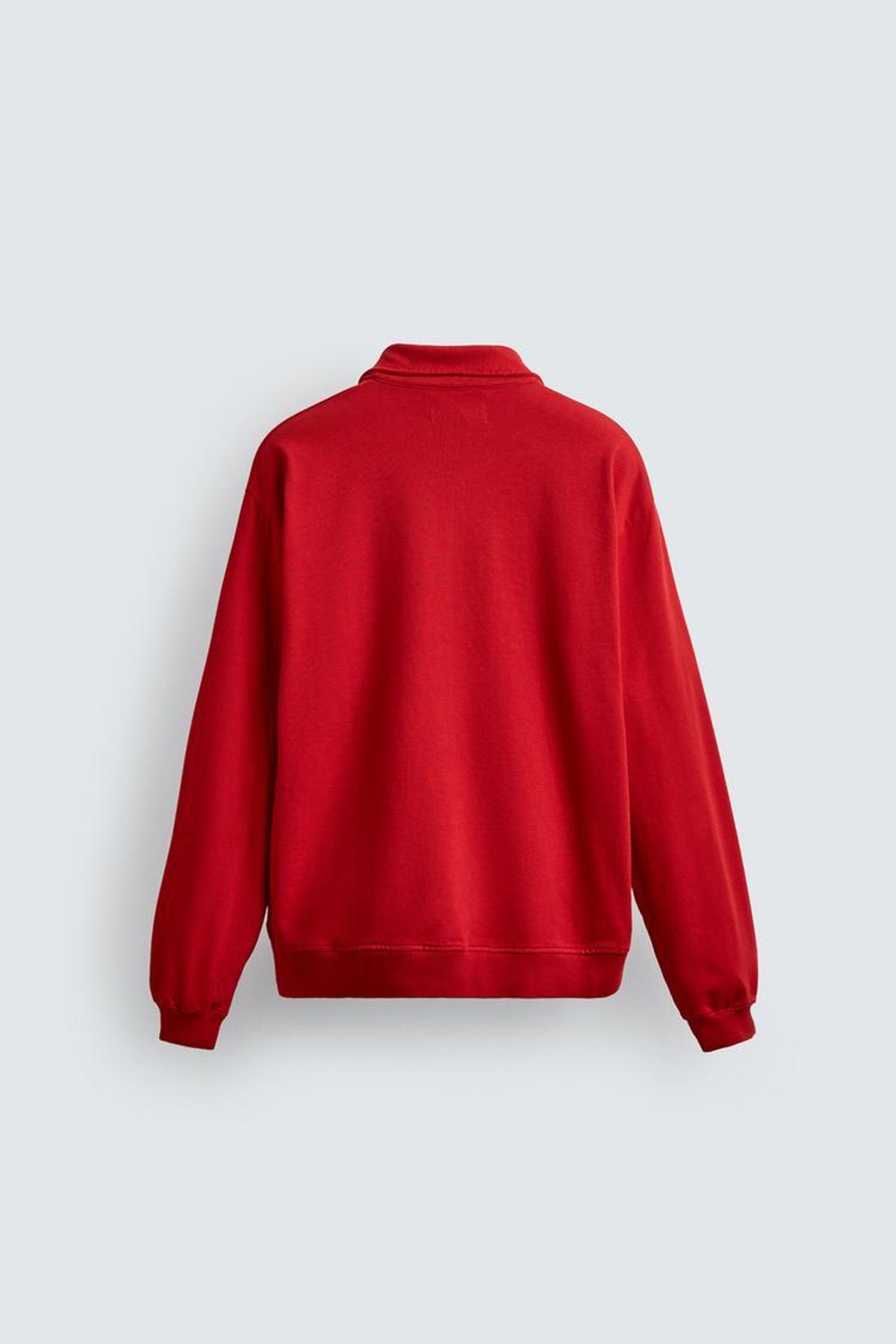 ZARA ТОЛСТОВКА С ВОРОТНИКОМ НА МОЛНИИ, КРАСНЫЙ