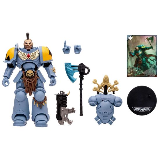 Фигурка McFarlane Warhammer 40k Space Wolves Wolf Guard, 18см / Фигурка по мотивам вселенной "Warhammer 40,000". Товар уцененный