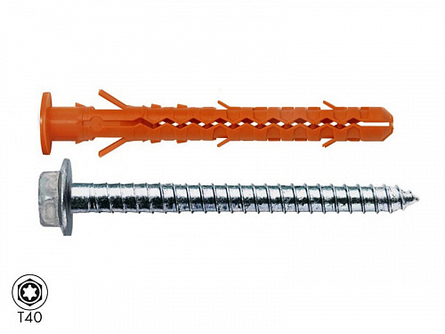 Дюбель фасадный MBK-STB (с бортиком) HEX/T40 оцинкованный 10х100 (50 шт)
