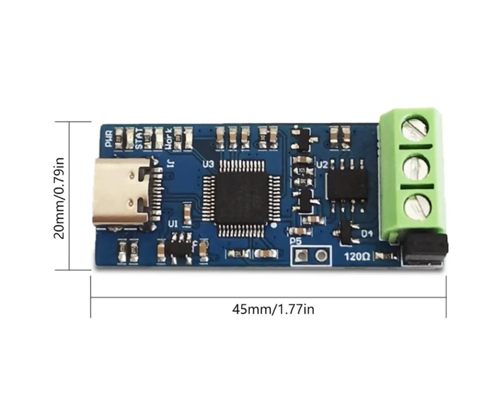 Модуль адаптера преобразователя USB-CAN [CANABLE V2.0 STM32G4]