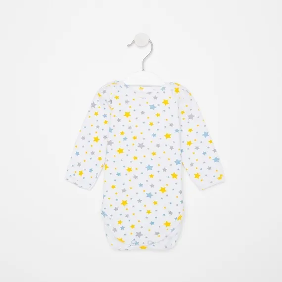 Боди детский, цвет белый/синий, рост 62 см