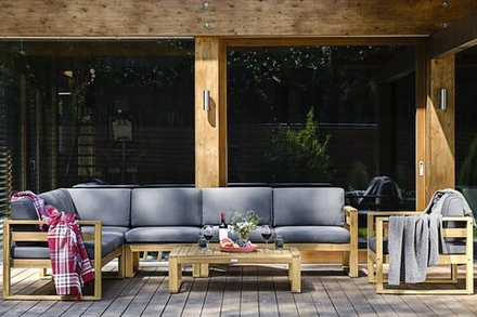 Мебель садовая для лаунж зоны из акации BOOKA с кофейным столом  Joygarden