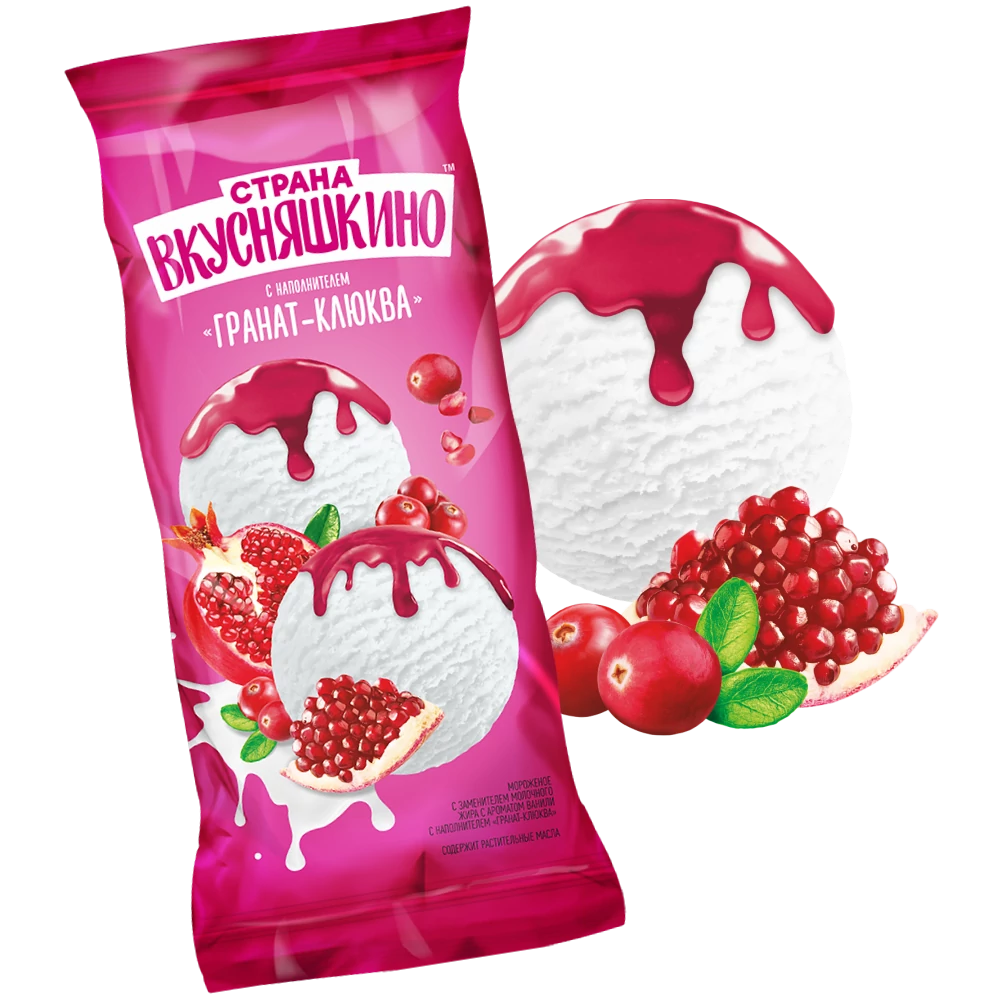Мороженое Страна Вкусняшкино Гранат-клюква 450 гр