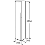 Шкаф пенал Roca Aneto 23 L 857431806 подвесной Белый глянец Черный матовый