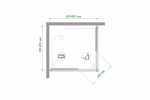 Душевой уголок Royal Bath RB8085HPD-C-BL 85х80 матовый