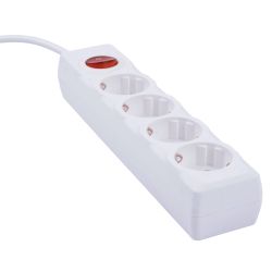 S-GCU4-1.5B WHITE Удлинитель серии Ultra. шнур 1.5м.. 4 гнезда. 16A. с-з. Белый. TM Uniel