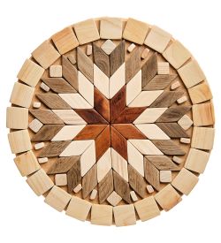 Народные промыслы ДР-502/3 Подставка под горячее, круглая «Мозайка» 20х20