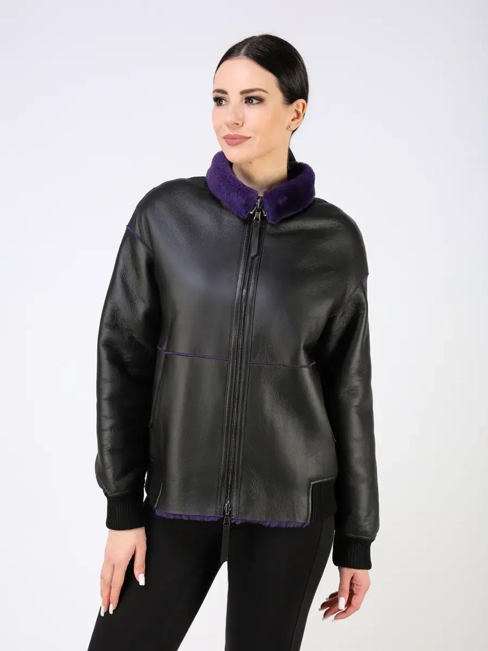 Двусторонняя дубленка зимняя шуба