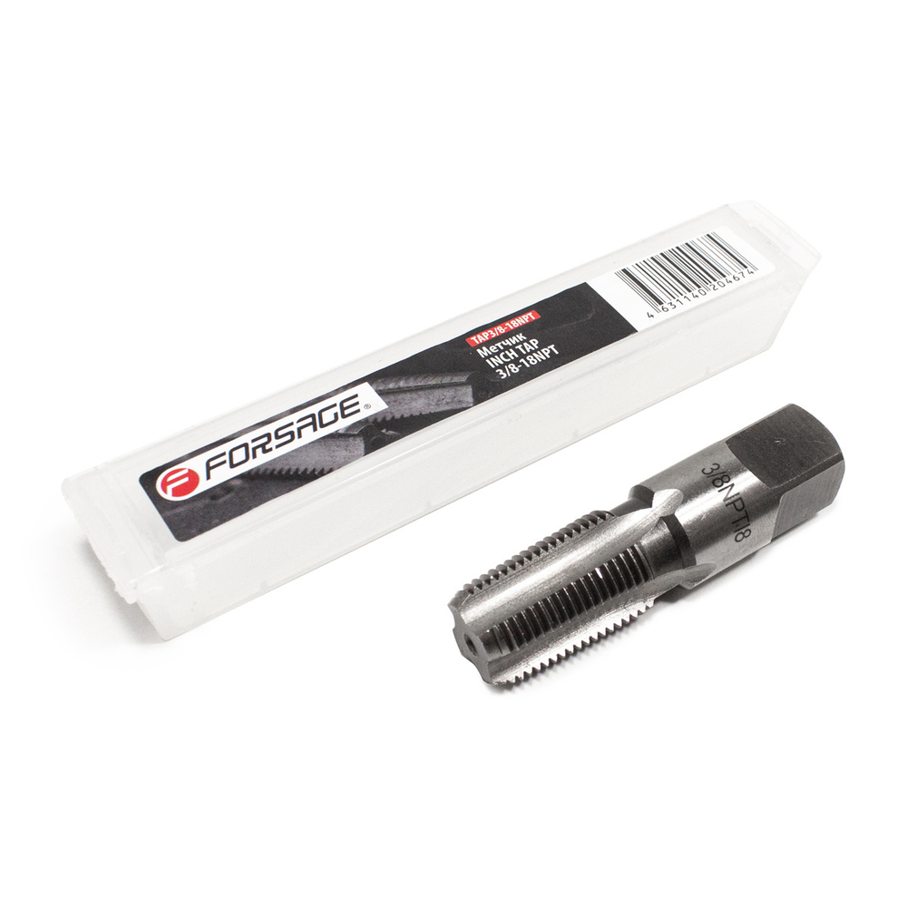 Метчик 3/8-18NPT (дюйм),в пластиковом футляре Forsage F-TAP3/8-18NPT