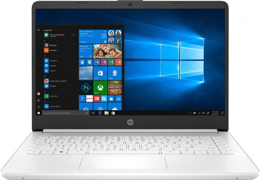 Ноутбук 14" HP 14s-fq0032ur AMD Ryzen 3 3250U/8Gb/256Gb SSD/14" FullHD/Win10 Белый (22M94EA)