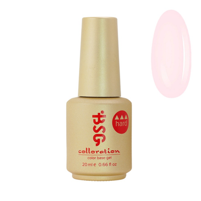 BSG цветная жесткая база colloration hard №01 - прозрачно-розовый оттенок  (20 мл)