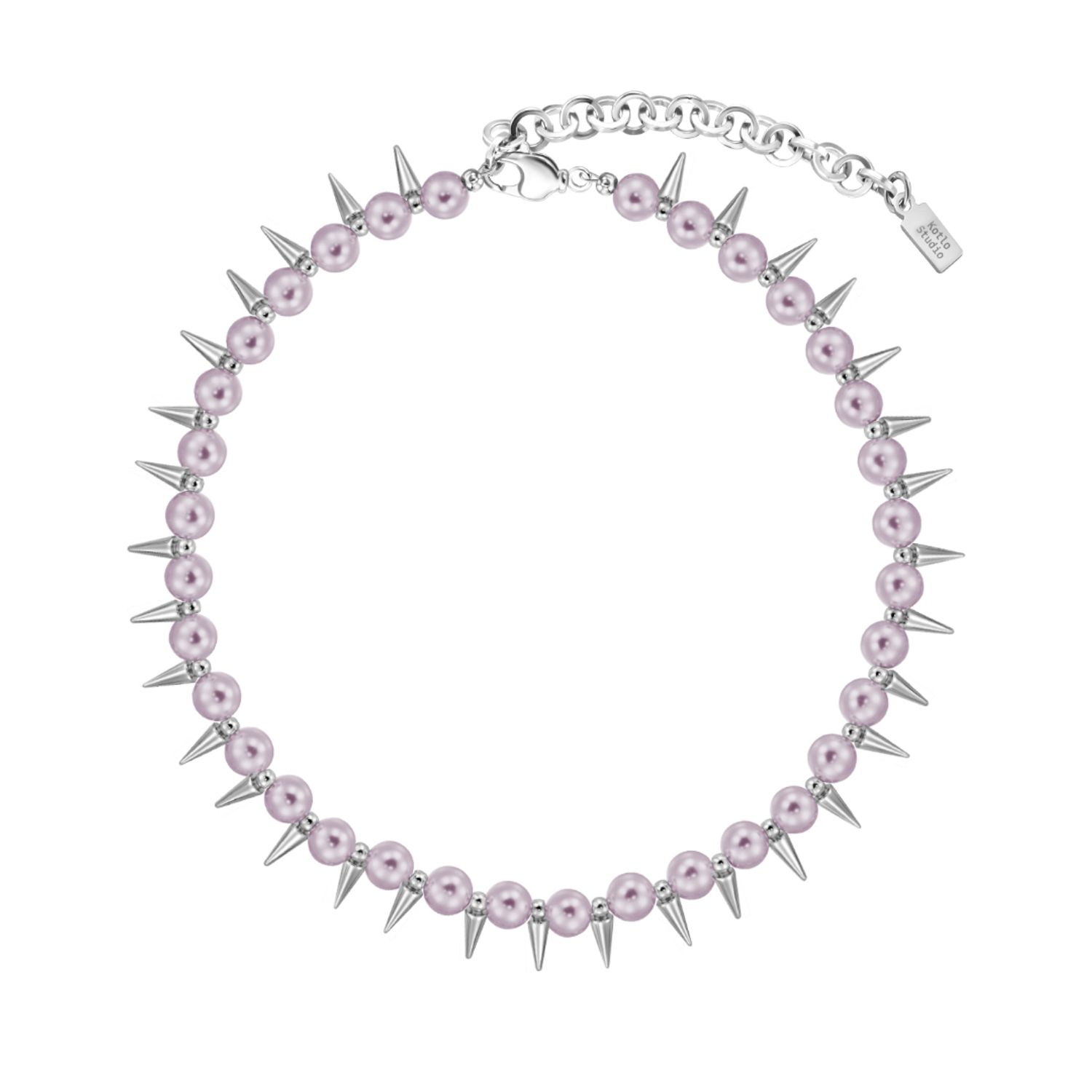 Колье Punks Still Alive Silver-Purple Necklace