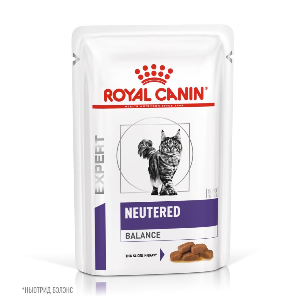 Пауч Royal Canin Neutered Balance для взрослых стерилизованных кошек, склонных к набору веса Пауч Royal Canin Neutered Balance для взрослых стерилизованных кошек, склонных к набору веса