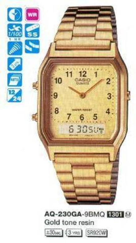 Мужские  наручные часы Casio Vintage AQ-230GA-9B