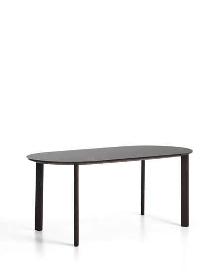 Уличный стол Erice из алюминия и закаленного стекла коричневого цвета, 180 x 90 см