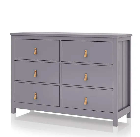 Комод Wood 6 ящиков (серый)