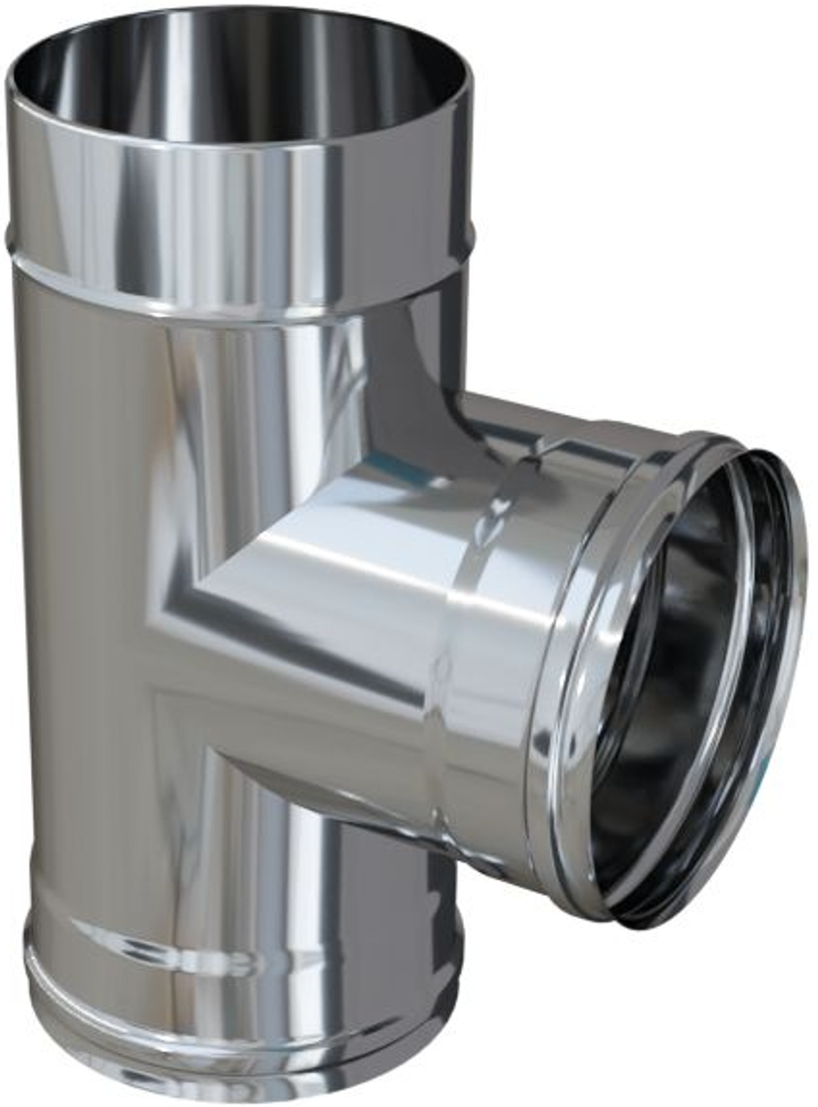 Дым тройник 90* д.140мм нерж 0,5мм