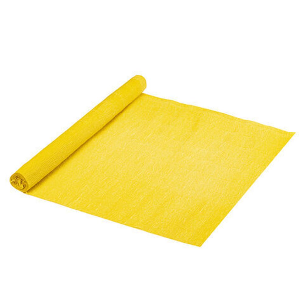 Бумага гофрированная (креповая) ДЛЯ ФЛОРИСТИКИ 110 г/м2, желтая, 50х250 см, ОСТРОВ СОКРОВИЩ, 112540