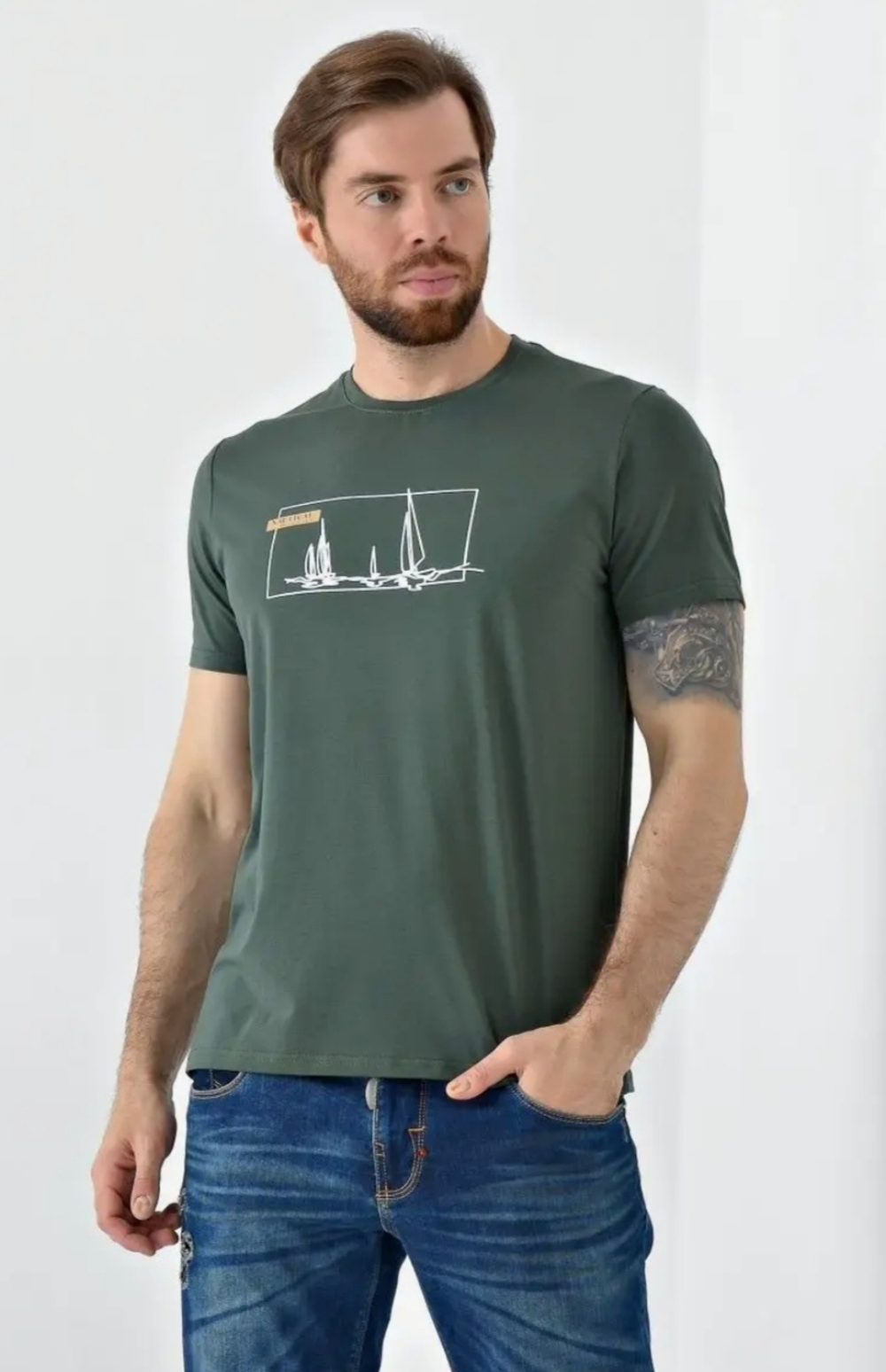 Футболка мужская(лайкра) ФМ0017