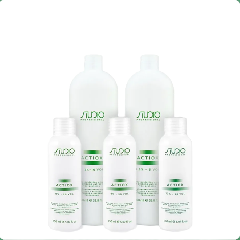 Kapous Studio Professional Эмульсия окислительная ActiOx, 9%, кремообразная, с экстрактом женьшеня и рисовыми протеинами, 2*150 мл