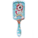 Расческа массажная детская «ФРАТТИ БУМ», единорожек Монти, форма прямоугольная, 20*6,5см (блистер Ультрамарин)