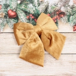 Бант на ёлку «Велюровый стиль» 15*20 см, золото