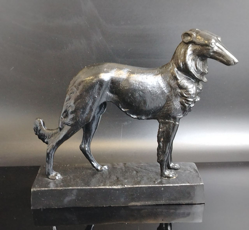 Чугунная фигура - Охотничья собака - Борзая - Касли 1976 год - Автор Посядо - СССР