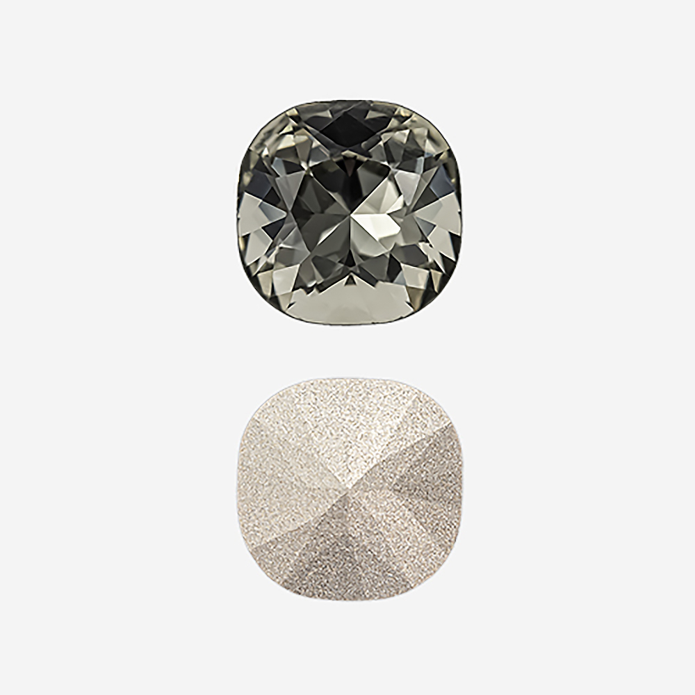 Кристалл Кушон (Сushion), оттенок "Черный Бриллиант"/"Black Diamond", 10мм