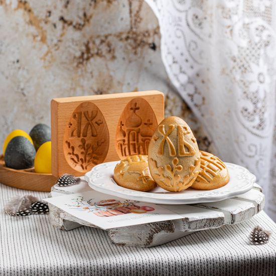 Пряничная форма Пасхальные яйца с вербой и храмом