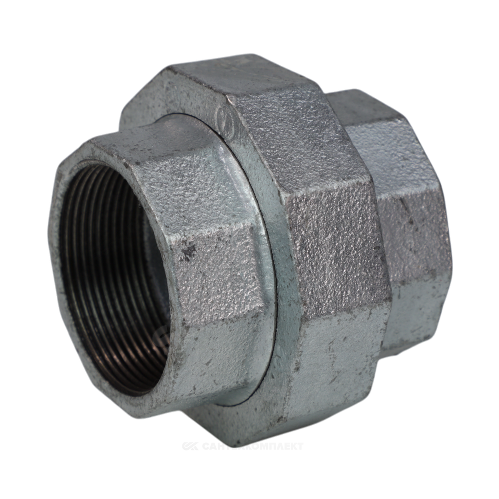 Соединитель прямой американка чугун оц Ду 15 (1/2") ВР/ВР Fittex PLUS